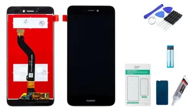 Produktbild von Huawei P8 lite (2017) Display schwarz - Set