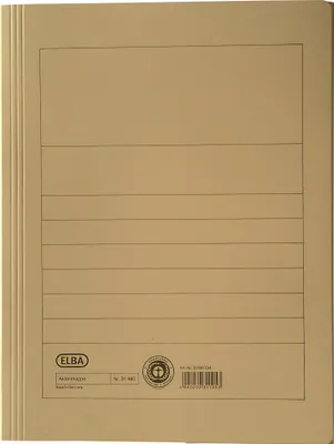 Productafbeelding van Elba 100091159 Actenmap - Manilakarton (RC), 250 g/m², A4, 15 mm, bruin