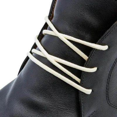 Imagen del producto de Cordones redondos de cera Kicks Don, color crema, 100 cm de largo, 2 mm de grosor
