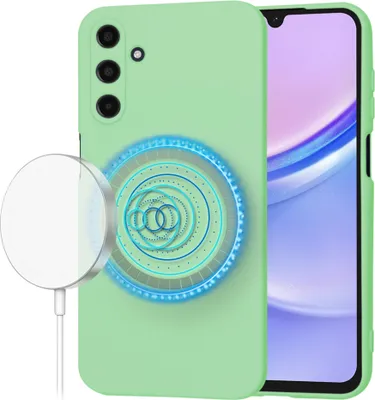 Produktbild von Techsuit Soft Flex Silikon Back Cover Hülle mit MagSafe für Samsung Galaxy A15 4G/5G - Mintgrün