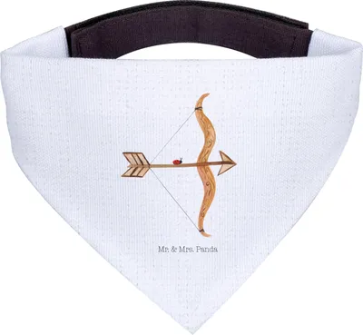 Produktbild von Mr. & Mrs. Panda Hunde Halstuch Sternzeichen Schütze - Weiß - Geschenk, Geburtstag November, Bandana, für Hund, Dezember, Hunde-Bandana, Hundehalstuch, Schützenfest