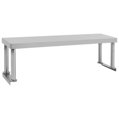 Zdjęcie produktu dla vidaXL Górna półka na stół roboczy 120 x 30 x 35 cm stal nierdzewna