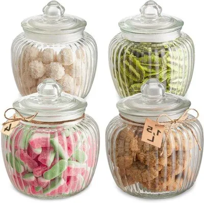 Immagine prodotto di Barattoli di vetro da 15 litri ermetici con coperchio per biscotti e dolciumi