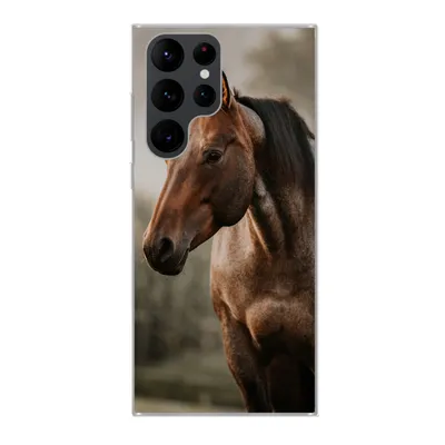 Produktbild von MuchoWow® Handyhülle Schutzhülle Hülle für Samsung Galaxy S22 Ultra Pferd - Licht - Wald Silikon Softcase Handy Hülle - Abbildung