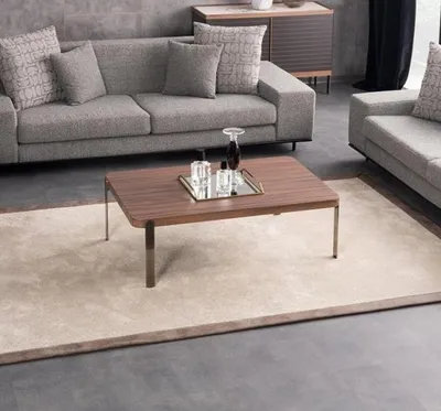 Productafbeelding van Salontafel, bijzettafeltje, salontafel, koffietafel, roestvrij staal, hout, goud