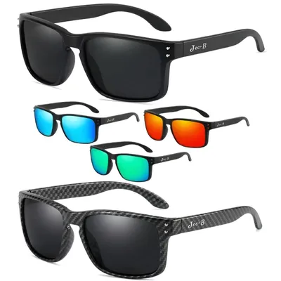 Produktbild von Sonnenbrille Herren Polarisiert UV400 Verspiegelt, Sportbrille zum Autofahren Angeln Radfahren, Matt Carbon