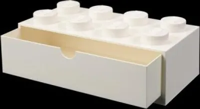 Produktbild von Lego Schreibtischschublade 8 (Weiß, Noppen)