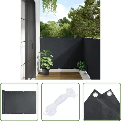 Produktbild von The Living Store Garten-Sichtschutz Anthrazit 400x120 cm PVC