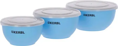Produktbild von KERBL Set aus Edelstahlschüsseln mit Deckel