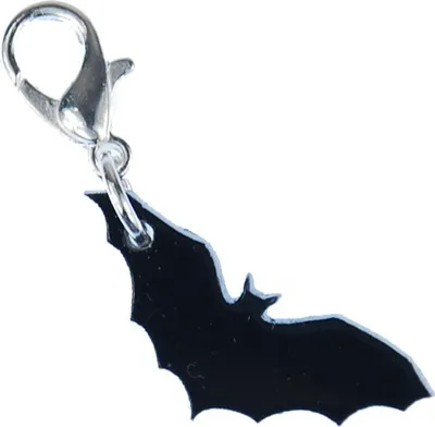 Produktbild von Fledermaus Charm Anhänger Bettelarmband Miniblings Vampir Halloween Acrylglas schwarz