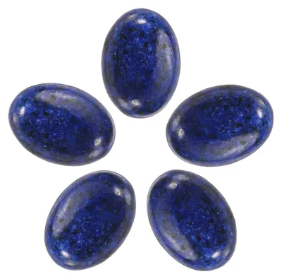 Produktbild von Flache ovale Edelsteine - 5 Stück - Für Schmuckherstellung und Bastelprojekte - 13 x 18 mm