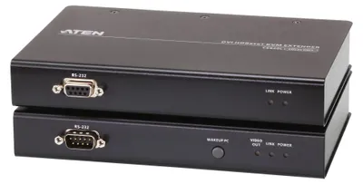 Produktbild von ATEN CE620, Sender und Empfänger, Kabelgebunden, 100 m, Cat5e, Cat6, Cat6a, Schwarz, Metall