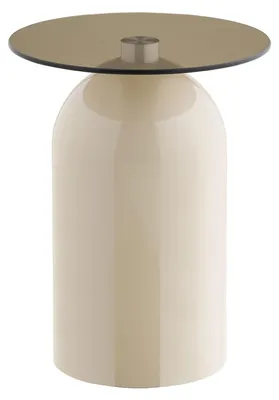 Produktbild von Beistelltisch Ravello aus Glas Ø40cm - Beige