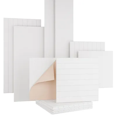 Produktbild von AKUSTIKO Felt Akustikpaneele selbstklebend Filz Wand- & Deckenplatten, schlichte Oberfläche & Lamellenstruktur Weiß