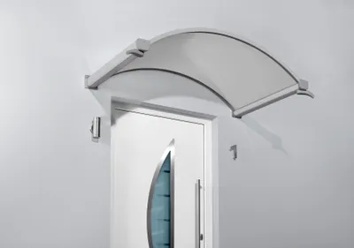 Immagine prodotto di Tettoia / tettoia ad arco NO clear Gutta Poly acciaio inox op. 160x90x30cm