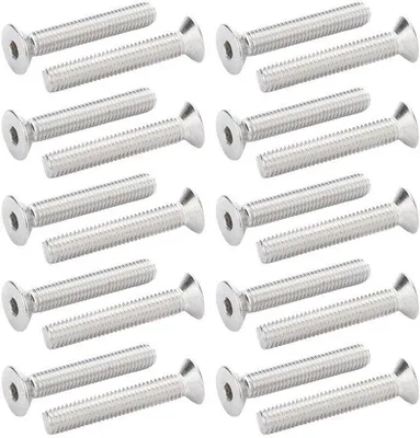 Produktbild von Edelstahl M6x20mm Senkkopfschrauben A2 V2A 20Stück