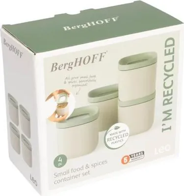 Produktbild von BergHOFF LEO - 4er-Set Frischhaltedosen mit Deckel - Spülmaschinenfest - für Mikrowelle geeignet - Gefriergeeignet