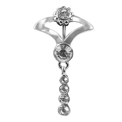 Produktbild von Taffstyle Bauchnabelpiercing Reverse Bauchnabelpiercing Tribal Kristall Anhänger