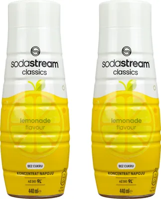 Zdjęcie produktu dla SodaStream Syrop do napojów Cytryna bez cukru, 440 ml, 2 szt