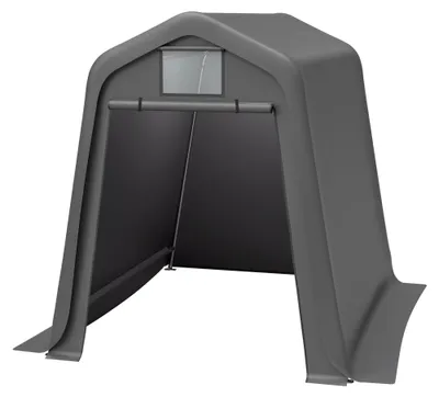 Produktbild von Zimilo Aufbewahrungsschuppen 245x183x217 cm, Gerätehaus mit PE Abdeckung, Fahrradunterstand, Wasserdicht UV-beständig Windfest für Garten und Hof
