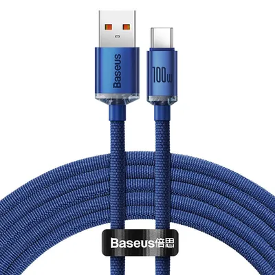 Obrázek produktu pro Baseus Crystal Shine Series USB - USB-C kabel 100W, 1,2m - modrý