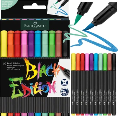 Produktbild von FABER-CASTELL Pinselmarker 10 Farben