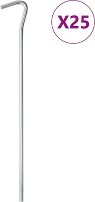 Produktbild von Design Zeltheringe 25 Stk. 23 cm Ø5 mm Verzinkter Stahl, Sonstiges Zeltzubehör 2024 Neu
