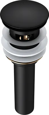 Produktbild von doporro Ablaufgarnitur Waschbecken Ablaufventil Ø 62mm Druckknopf Push-Up Ventil PU004 schwarz Waschbeckenstöpsel mit Überlauf