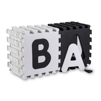 Produktbild von Ricokids Schaumstoffmatte Buchstabenpuzzle schwarz. 30x30 cm 36 Stück