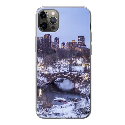 Produktbild von MuchoWow® Handyhülle Schutzhülle Hülle für iPhone 13 Pro Max New York - Central Park - Winter Silikon Softcase Handy Hülle - Mobiltelefon
