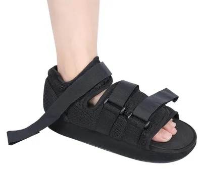 Immagine prodotto di Scarpa ortopedica con cinturini regolabili - Supporto ortopedico - Supporto per fratture - Stabilità - Comfort elevato - Miglioramento della rigenerazione - Scarpa per la riabilitazione