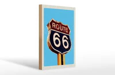 Produktbild von Holzschild Reise 20x30cm Amerika Route 66 Tankstelle Straße