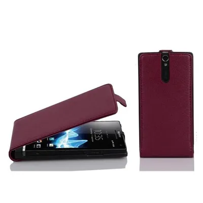 Zdjęcie produktu dla Etui ochronne Cadorabo do Sony Xperia S w kolorze fioletowym Etui z klapką na telefon komórkowy Etui Pokrowiec imitacja skóry
