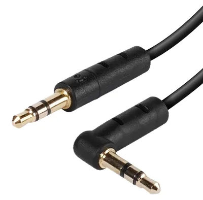 Immagine prodotto di VIVanco™Cavo Audio Ad Angolo Jack 3,5 M Maschio/Maschio, 0,5 M