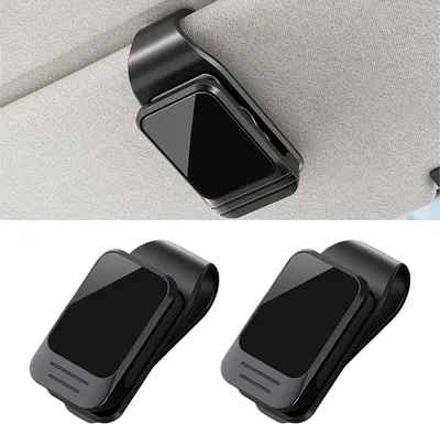 Produktbild von 2 Stück Brillenhalter für das Auto, Clip zur Brillenhalterung mit Federöffnungsdesign, Sonnenbrillenhalter für Brillen und Tickets, universelles Zubehör für die Auto-Sonnenblende