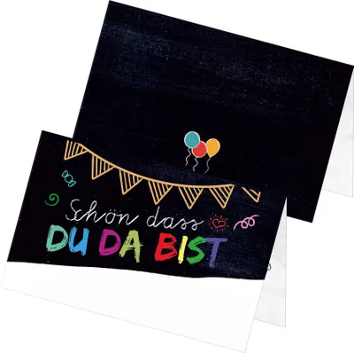 Produktbild von itenga 24x Tischkarten Platzkarten "Tafel" Geburtstag Schulanfang Kindergarten