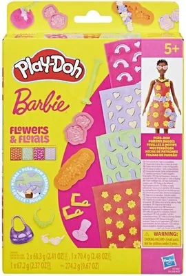 Produktbild von Play-Doh Barbie Blumen und Schmuck Recharges, Modellierknete, Multicolore, Ab 3 Jahren