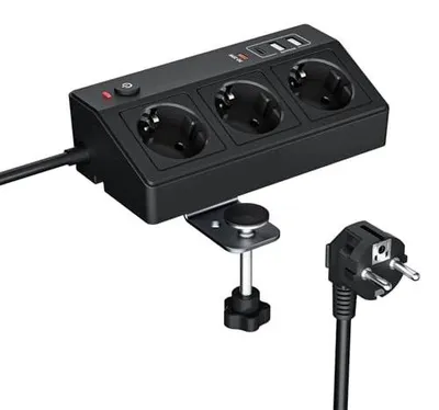 Zdjęcie produktu dla Listwa zasilająca z USB c pd 20W 3 gniazda
