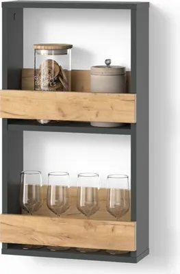 Immagine prodotto di Portabicchieri da vino Livinity Regusa Rovere dorato/antracite 40 x 72 cm, Model 55930