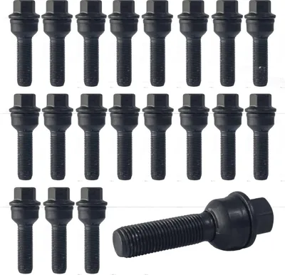 Produktbild von 20x Radschraube M14x1,5 Kugelbund 2-teilig R14 schwarz 40 mm | Schlüsselweite 17 mm kompatibel mit Audi A8 4H A8 4H Long A8 4H quattro A8 4N Long quattro A8 4N quattro e-tron GE quattro e-tron GE Sportback quattro Q3 8U Q3 8U quattro Q3 F3 Q3 F3 quattro Q3 F3 Sportback Q3 F3 Sportback quattro Q5 8R Q5 8R quattro Q5 FY Q5 FY quattro Q5 FY Sportback Q5 F