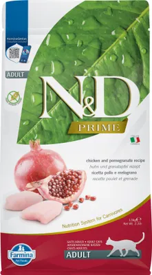 Zdjęcie produktu dla Farmina N&D Cat Prime Chicken Pomegranate Adult 1,5kg Sucha Karma Dla Kota Kurczak z Granatem