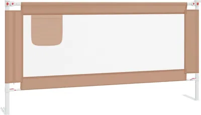 Image de vidaXL Barrière de sécurité pour jeune enfant Taupe 180x25 cm Tissu