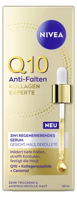 Zdjęcie produktu dla NIVEA Q10 Anti-Wrinkle Collagen Expert, Kobiety, Skóra dojrzała, 30 ml