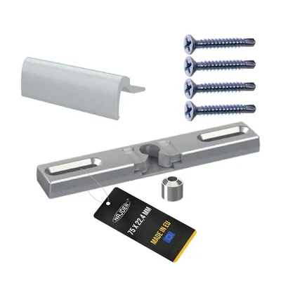 Produktbild von NAJDER Fenster-Balkongriff mit beweglichem Riegel, Korrosionsbeständig, Eloxiert, mit Aluminium, mit Befestigungsschrauben, Set, , (Farbe: Silber)