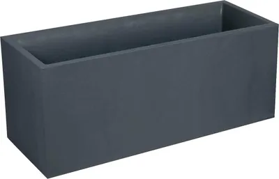 Produktbild von Kunststoff-Blumenkasten - langlebig und stilvoll - 1 Stück - grau - 99,5 x 39 x 43 cm