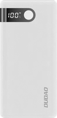 Image de Dudao Powerbank 10000mAh Extrêmement haute capacité, batterie externe avec 2XUSB charge rapide avec indicateur LED 10.000mAh Blanc
