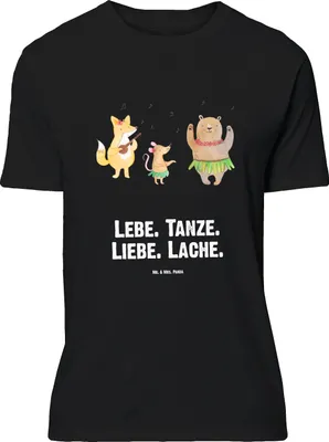 Produktbild von Mr. & Mrs. Panda Größe M T-Shirt Waldtiere Aloha - Schwarz - Geschenk, mit Spruch, Wald, Igel, Lustige Sprüche, Tshirt, Bär, Musik, Herren, Shirt, Tanzen