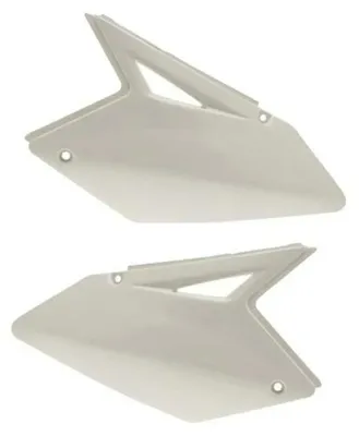 Immagine prodotto di Carene laterali UFO PLAST, set da 2 pezzi per Suzuki RM-Z 250 cc, anni di produzione 2007-2009, colore: bianco OEM