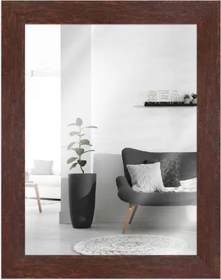 Produktbild von MendeFrames Wandspiegel H610 Vintage-Look nussbaum 40x40 cm