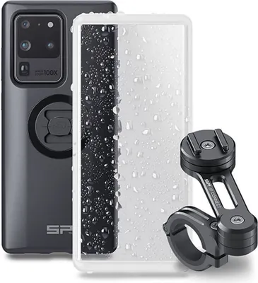 Produktbild von SP CONNECT Moto Bundle fest am Lenker montiert - Samsung S20 Ultra